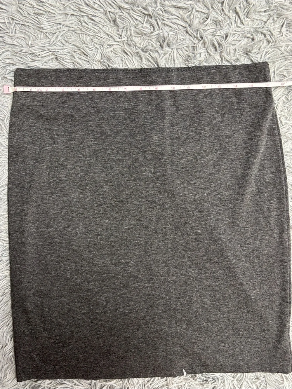 Dark Heather Gray Ponte-Knit Pencil Skirt